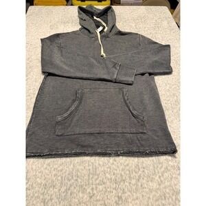Alternative Apparel Charcoal Grey Washed Pullover Hoodie Size S NWOT raw hem‎